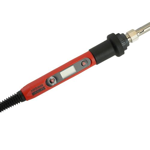 Паяльник с регулировкой температуры цифровой до500С с керам.нагревателем,60Вт,долговечное жало,230В, STEKKER PLE702-60 фото 6