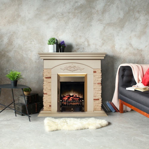Электрокамин RealFlame Neapolis WT айвори с очагом Fobos Lux Brass фото 7 Электрокамин RealFlame Neapolis WT айвори с очагом Fobos Lux Brass фото 7