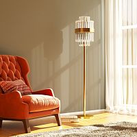 Торшер Cloyd BROTIGAN-A F6 / выс. 170 см - золото (арт.40014)