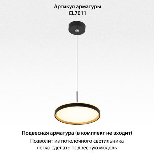 Citilux ETALON CL750241 LED Светильник с подсветкой Чёрный+Золото фото 13 Citilux ETALON CL750241 LED Светильник с подсветкой Чёрный+Золото фото 13