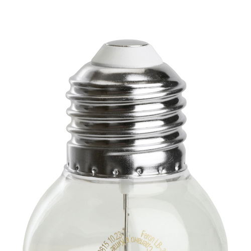 Лампа светодиодная Feron LB-383 Шарик прозрачный E27 2W 230V красный фото 4