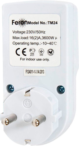Розетка с таймером Feron TM24 недельная электронная мощность 3500W/16A фото 8