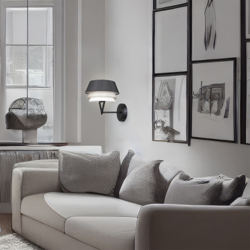 Настенный светильник Escada 10187/1A E27*60W Black/Beige/White фото 2 Настенный светильник Escada 10187/1A E27*60W Black/Beige/White фото 2