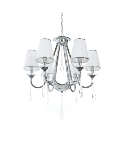 Хрустальная подвесная люстра Lumina Deco Milesia LDP 8926-6 WT+CHR фото 2 Хрустальная подвесная люстра Lumina Deco Milesia LDP 8926-6 WT+CHR фото 2