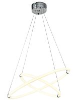 Люстра подвесная светодиодная хром LED 96Вт D60см Zortes BLASY ZRS.57793.96