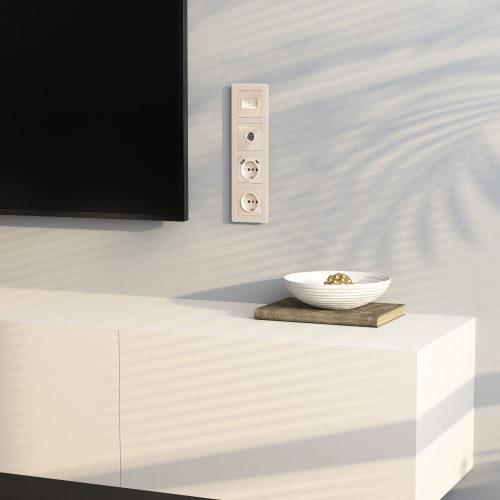 ТВ-розетка оконечная (айвори акрил) W1183043 фото 2 ТВ-розетка оконечная (айвори акрил) W1183043 фото 2