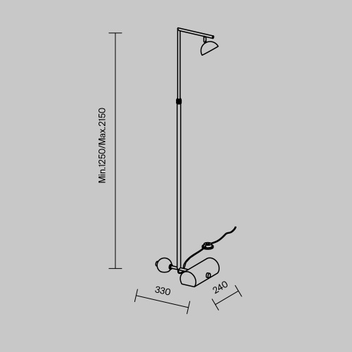 Напольный светильник (торшер) Maytoni MOD372FL-L10B3K фото 7