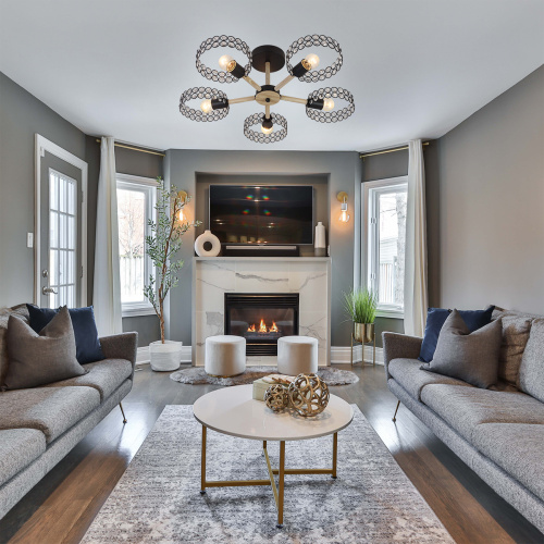 Светильник на штанге Escada 679/5P E27*60W Black/Wood фото 6