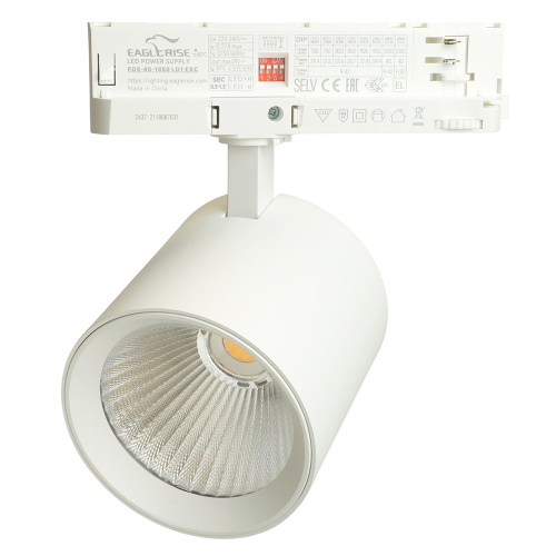 Светодиодный светильник Feron TR Reflex трековый на шинопровод 40W, 3500 Lm, 4000К, 36 градусов, белый, 3х фазный с функцией выбора мощности фото 4