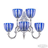 Бра бронзовые с хрусталём 7203B15/3+2/210 NW P1 U Clear-Blue/H-1H