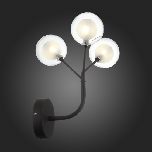 SL376.401.03 Бра ST-Luce Черный/Прозрачный, Белый G4 LED 3*2W - DEMELE фото 3 SL376.401.03 Бра ST-Luce Черный/Прозрачный, Белый G4 LED 3*2W - DEMELE фото 3