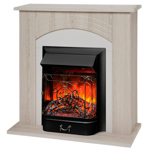 Электрокамин RealFlame Hanna STD LO светлый дуб с очагом Majestic Lux Black RC фото 3