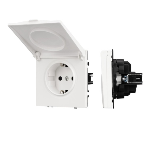 Механизм розетки влагозащищённый Arlight SCT-NOBE-MCP-SFPL-WH (230V, 16A) 054280 Механизм розетки влагозащищённый Arlight SCT-NOBE-MCP-SFPL-WH (230V, 16A) 054280