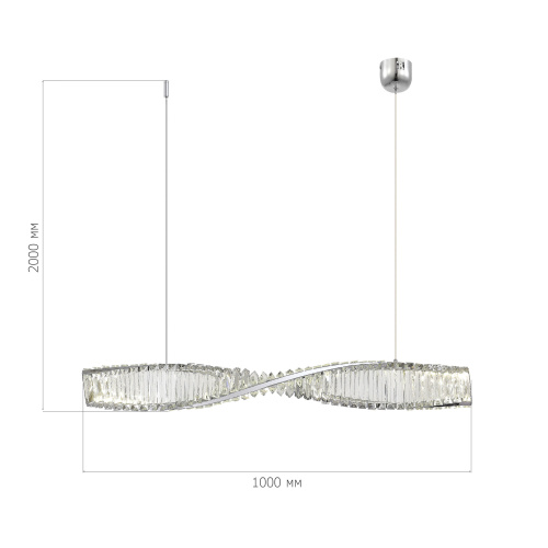 SL6205.113.01 Светильник подвесной ST-Luce Хром/Прозрачный LED 1*21W 4000K ELICA фото 2