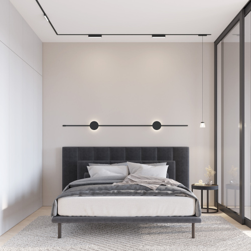 DK5300-BK Светильник для трека Air, серия Linear 3000 со светодиодом, L230*W26*H36мм, 48V DC, 9W, RA?90, 120°, 3000K, IP20, черный, алюминий фото 2