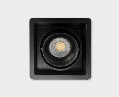 DE-311 black светильник встраиваемый поворотный фото 3