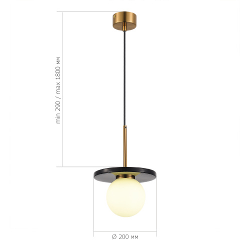 SL1191.343.01 Светильник подвесной ST-Luce Латунь/Латунь, Черный G9 LED 1*5W 4000K NEBULA фото 2