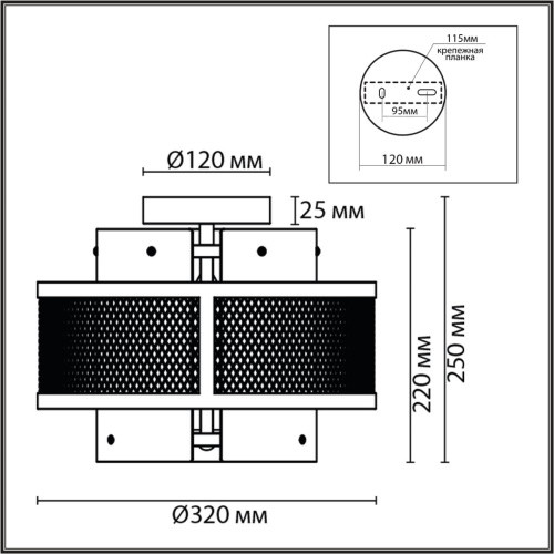 8007/3C MODERNI LN26 296 черный/черный, золотой металл/металл, стекло Потолочный светильник Е14 3*40W 220V ZARINA фото 2