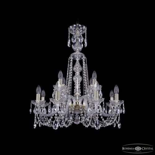 Люстра хрустальная 1402/8+4/240/XL-77 G Люстра хрустальная 1402/8+4/240/XL-77 G