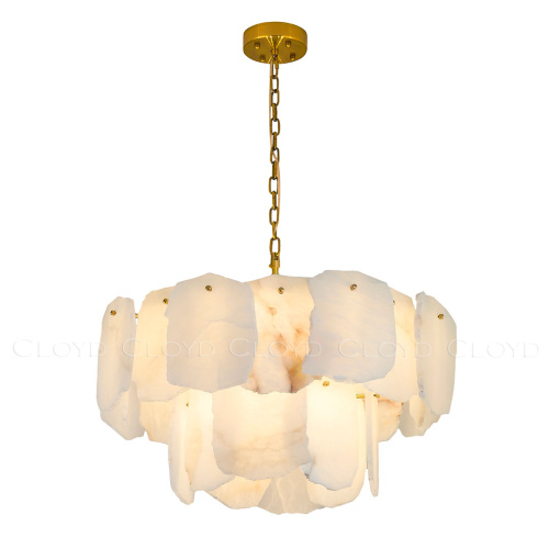 Люстра Cloyd KNOSS-B C9 / Ø60 см - алебастр - латунь (арт.12350) фото 2 Люстра Cloyd KNOSS-B C9 / Ø60 см - алебастр - латунь (арт.12350) фото 2