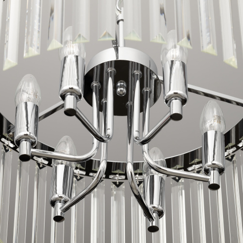 Citilux Джейн CL306161 Хрустальная подвесная люстра Хром фото 8 Citilux Джейн CL306161 Хрустальная подвесная люстра Хром фото 8
