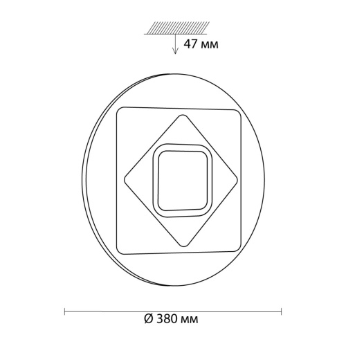 3037/DL COLOR SN 000 Светильник пластик/белый/хром LED 48Вт 3000-6500K D380 IP43 пульт ДУ/RGB/LampSmart COVA фото 2 3037/DL COLOR SN 000 Светильник пластик/белый/хром LED 48Вт 3000-6500K D380 IP43 пульт ДУ/RGB/LampSmart COVA фото 2
