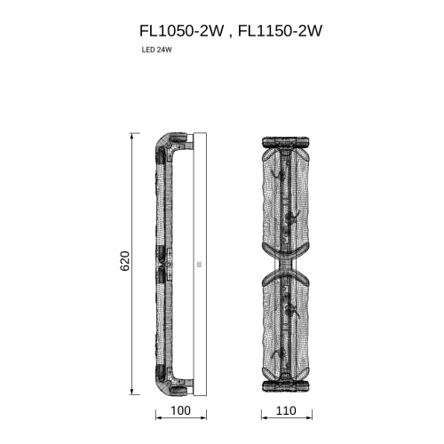 Бра Epico Silver FL1150-2W фото 4