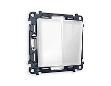 Комплект механизма 2-кл выключателя AMBRELLA VOLT ALFA Белый глянец QUANT (AP1030, VM115)