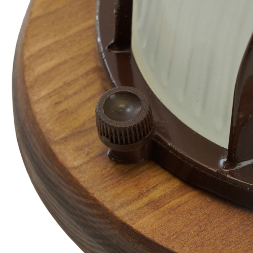 Светильник накладной IP54, 220V 60Вт Е27, дерево, орех, овал, с решеткой, НБО 04-60-022 фото 8