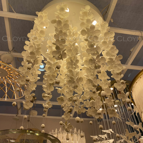 Люстра Cloyd TAONGI C9 / выс. 80 см - керамика - белый (арт.11333) фото 2