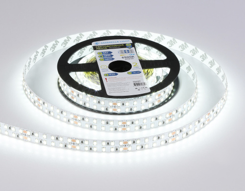 Светодиодная лента двухрядная 24В 2835 240Led 24Вт/м 6500K IP20 5м фото 3 Светодиодная лента двухрядная 24В 2835 240Led 24Вт/м 6500K IP20 5м фото 3