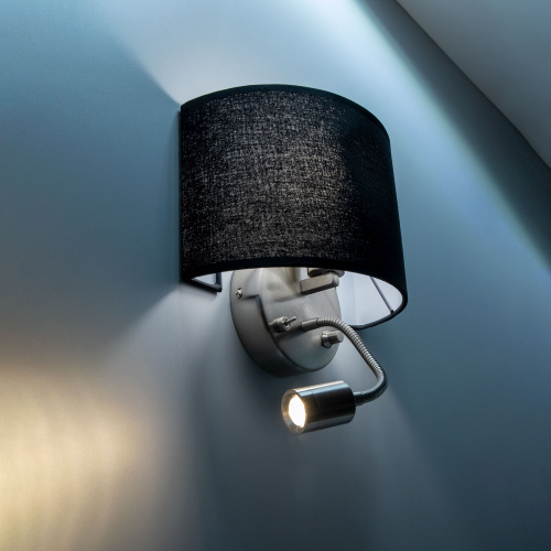 Citiluх Декарт CL704305 Бра с чёрным абажуром и диммером фото 4 Citiluх Декарт CL704305 Бра с чёрным абажуром и диммером фото 4