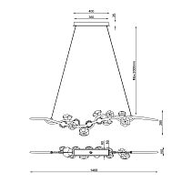 Подвесная люстра Pleiade Brass FL1223-12PL
