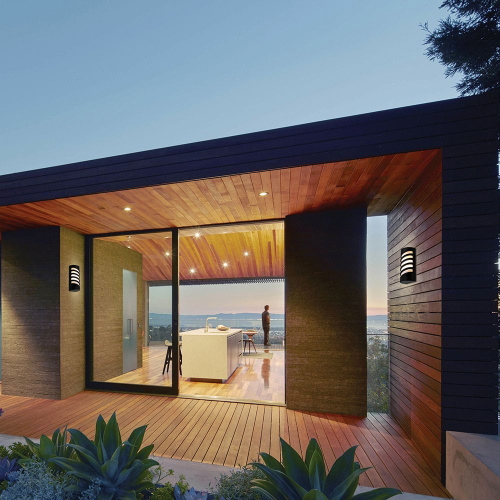 Светильник садово-парковый Feron DH0603,на стену, E27 230V, черный фото 2