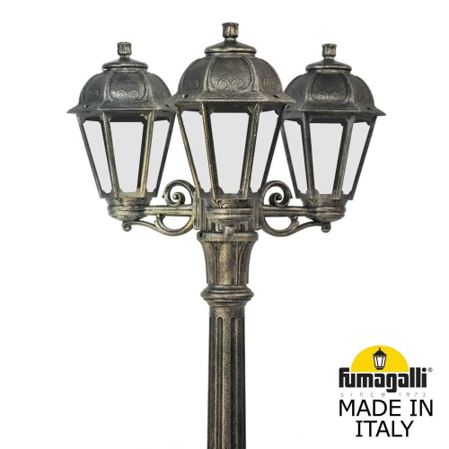 Fumagalli Садово-парковый фонарь FUMAGALLI ARTU BISSO/SABA 3L K22.158.S30.BXE27 фото 2 Fumagalli Садово-парковый фонарь FUMAGALLI ARTU BISSO/SABA 3L K22.158.S30.BXE27 фото 2