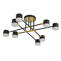 8307/8C COMFI LN26 237 золотой/черный, металл Светильник потолочный GX53 LED 8*7W 220V LENIANA