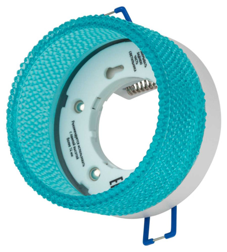 Светильник встраиваемый ЭРА DK97 WH/Blue под лампу GX53 белый/голубой Б0057458 фото 3