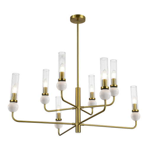 SL1244.303.08 Светильник подвесной ST-Luce латунь/прозрачный E14 8*40W MEDEA фото 4