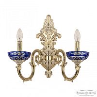 Бра бронзовые с хрусталём 7203B15/2/210 GW P Clear-Blue/H-1J