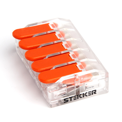 Универсальная компактная клемма 5-проводная STEKKER, LD221-615 фото 6