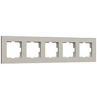 W0052917/ Рамка на 5 постов Slab (дымчатый софт) W0052917