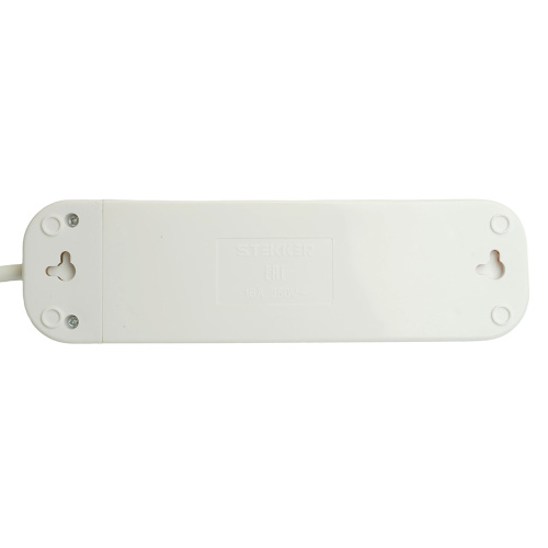 Удлинитель  четырехместный c/з STEKKER HM06-40-07 3x1мм2, 7м, серия Home (У10-429), белый фото 6