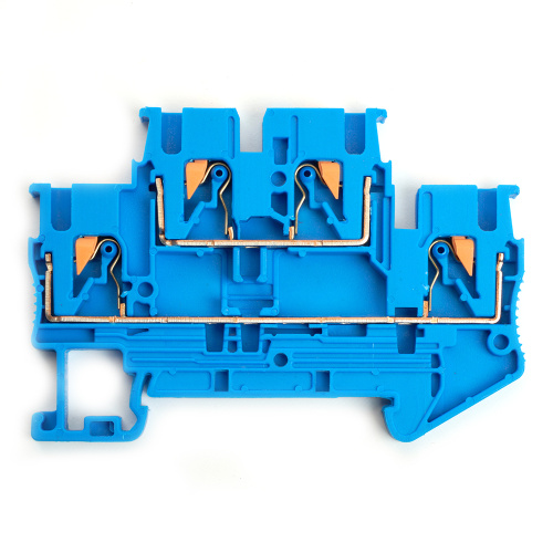 Зажим пружинный, 4-проводной проходной 2 уровня ЗНИ - 2,5 ,JXB PT 2,5 , синий LD575-2-25 фото 2