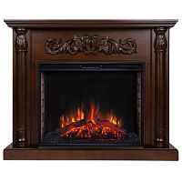Каминокомплект SALFORD/ОЛИВА Светлый орех с очагом Электроочаг EPSILON/ЭПСИЛОН 33