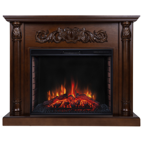 Каминокомплект SALFORD/ОЛИВА Светлый орех с очагом Электроочаг EPSILON/ЭПСИЛОН 33
