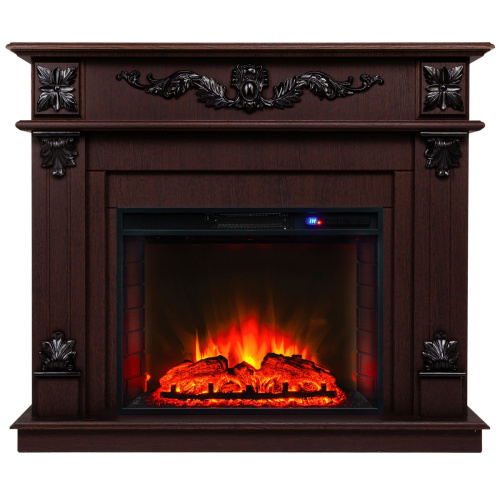 Каминокомплект PHILADELPHIA/ВЕРОНА Орех с очагом Электроочаг SPARTA 25.5