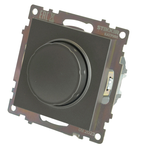 Выключатель диммирующий TRIAC (механизм) 250В, 500W, серия Катрин, графит, GLS10-7106-06 фото 5