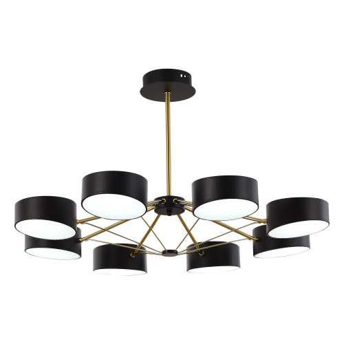 SLE6005-402-08 Светильник потолочный Черный, Золотистый/Черный LED 8*10W VALLE фото 5