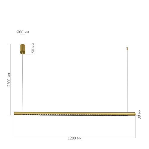 SL6238.313.01 Светильник подвесной ST-Luce латунь/латунь LED 1*28W 4000K PARILLA фото 2