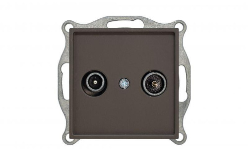 ТВ-розетка оконечная TV/радио Liregus Retro коричневый омбре 29-028 фото 2